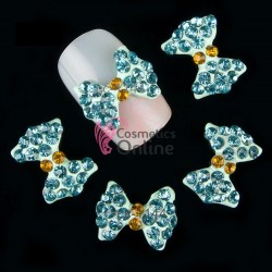 Decoratiuni 3D Metalice 085 Fundite M Bleu cu Stras 